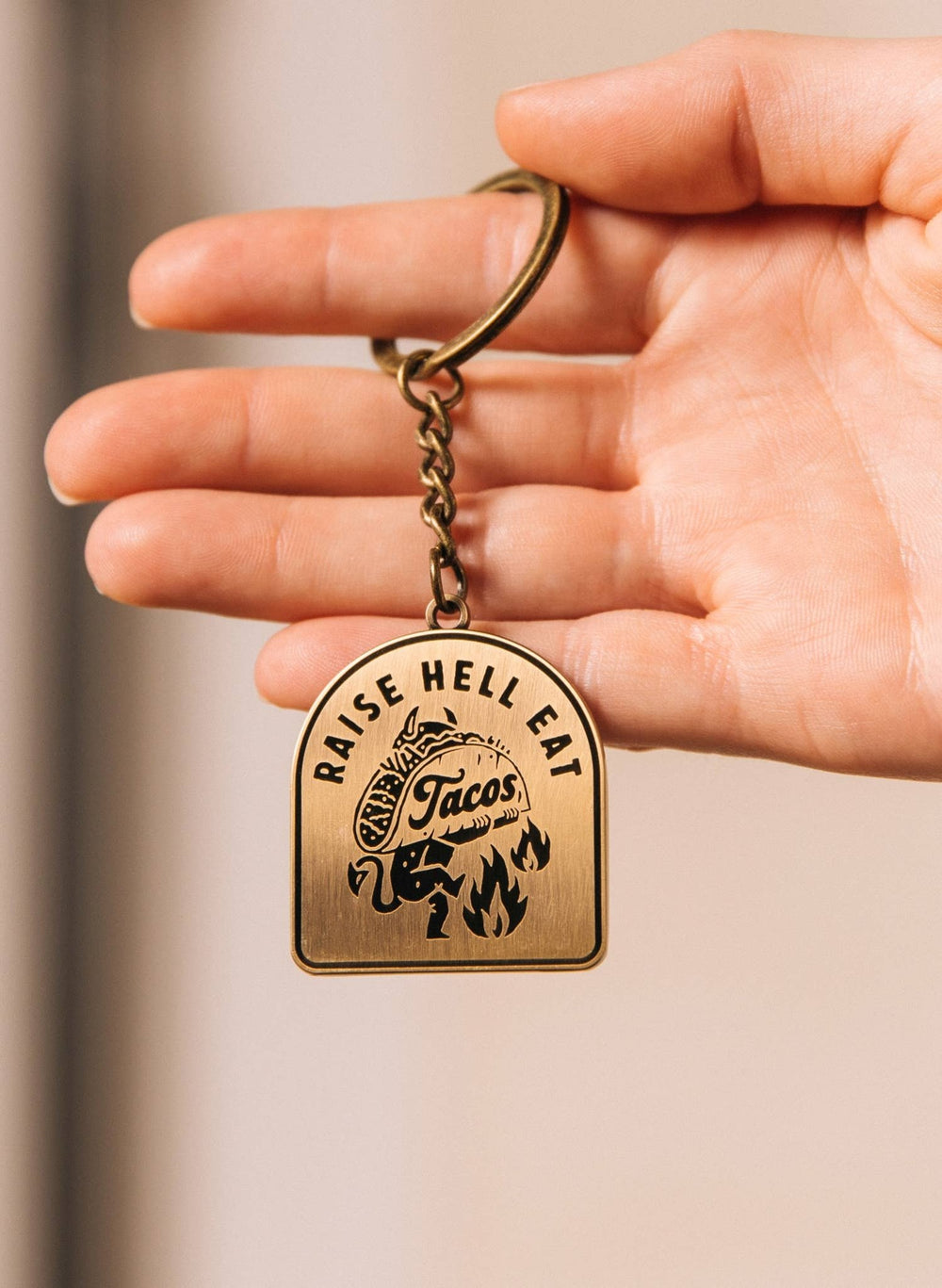 Raise Hell Eat Tacos Keychain - Davidson Provision Co.
