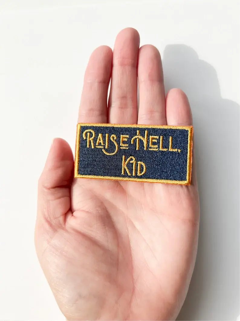 Raise Hell Kid Patch Embroidered Iron-On for Clothing & Hats - Davidson Provision Co.