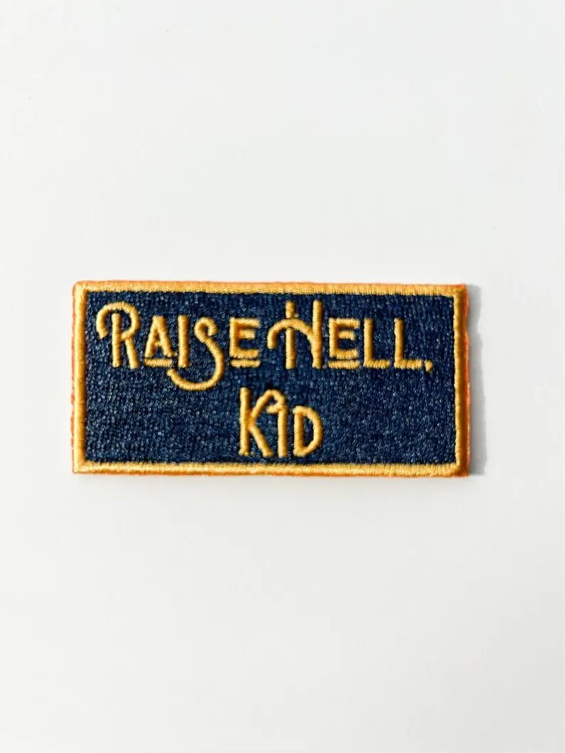 Raise Hell Kid Patch Embroidered Iron-On for Clothing & Hats - Davidson Provision Co.