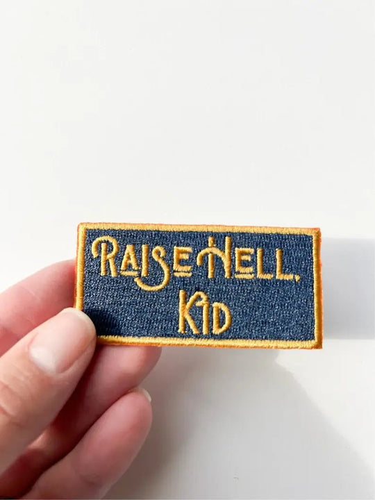 Raise Hell Kid Patch Embroidered Iron-On for Clothing &amp; Hats - Davidson Provision Co.