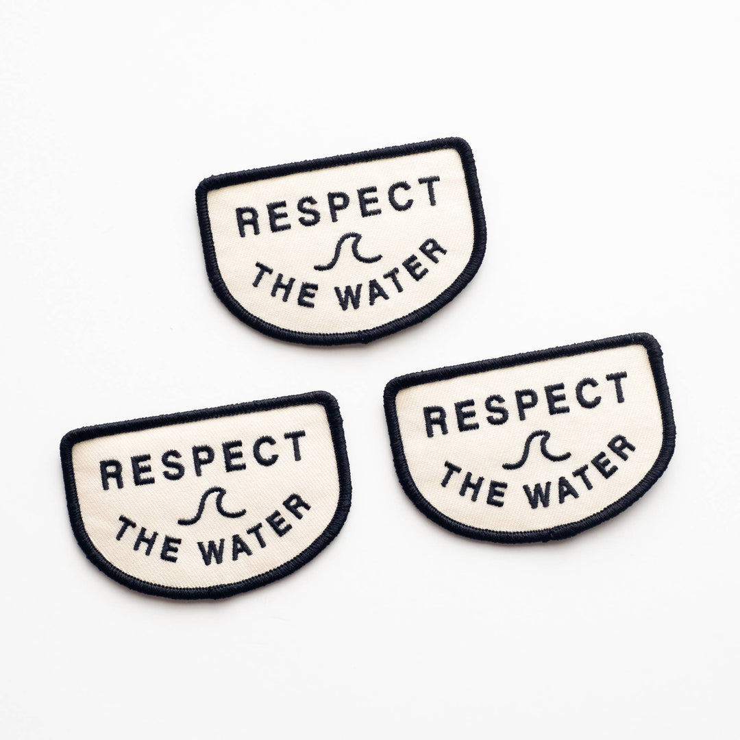 Respect the Water Embroidered Iron on Patch - Davidson Provision Co.