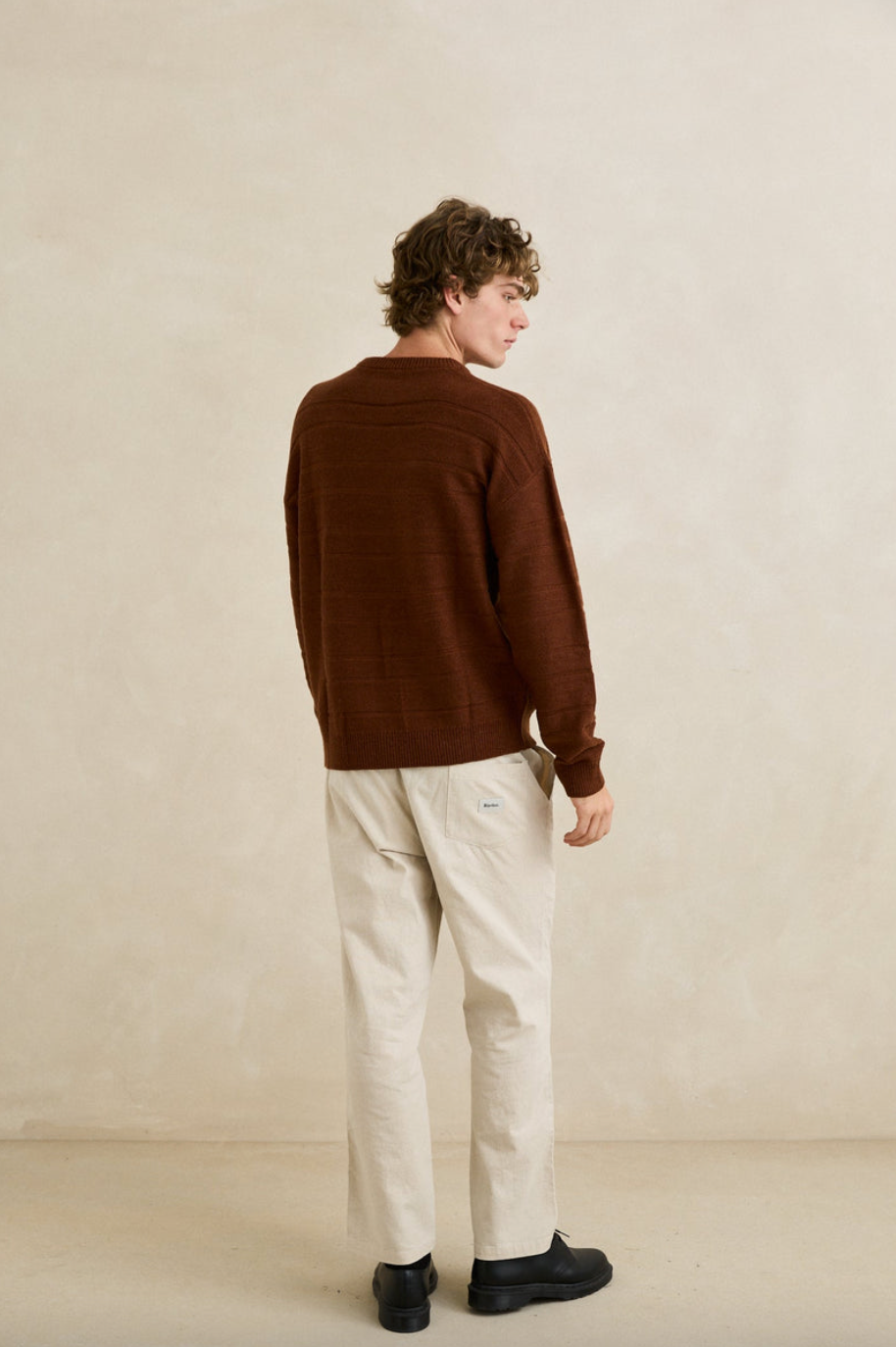 Rhythm Jackson Knit in Chestnut - back full
