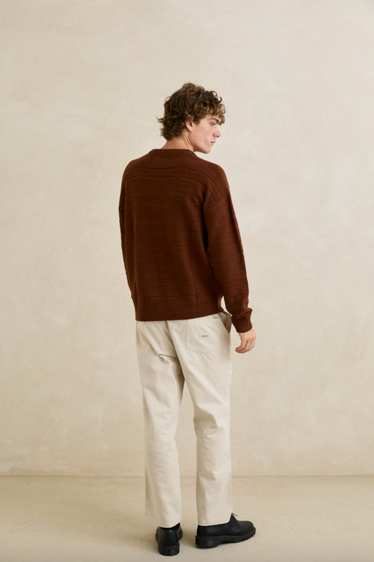 Rhythm Jackson Knit in Chestnut - back full