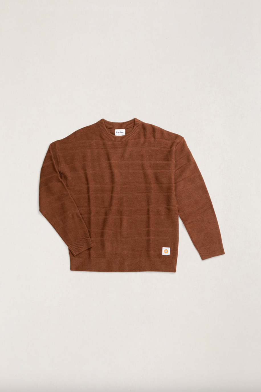 Rhythm Jackson Knit in Chestnut - front flat lay