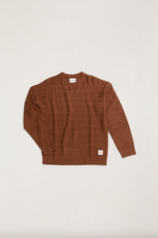 Rhythm Jackson Knit in Chestnut - front flat lay