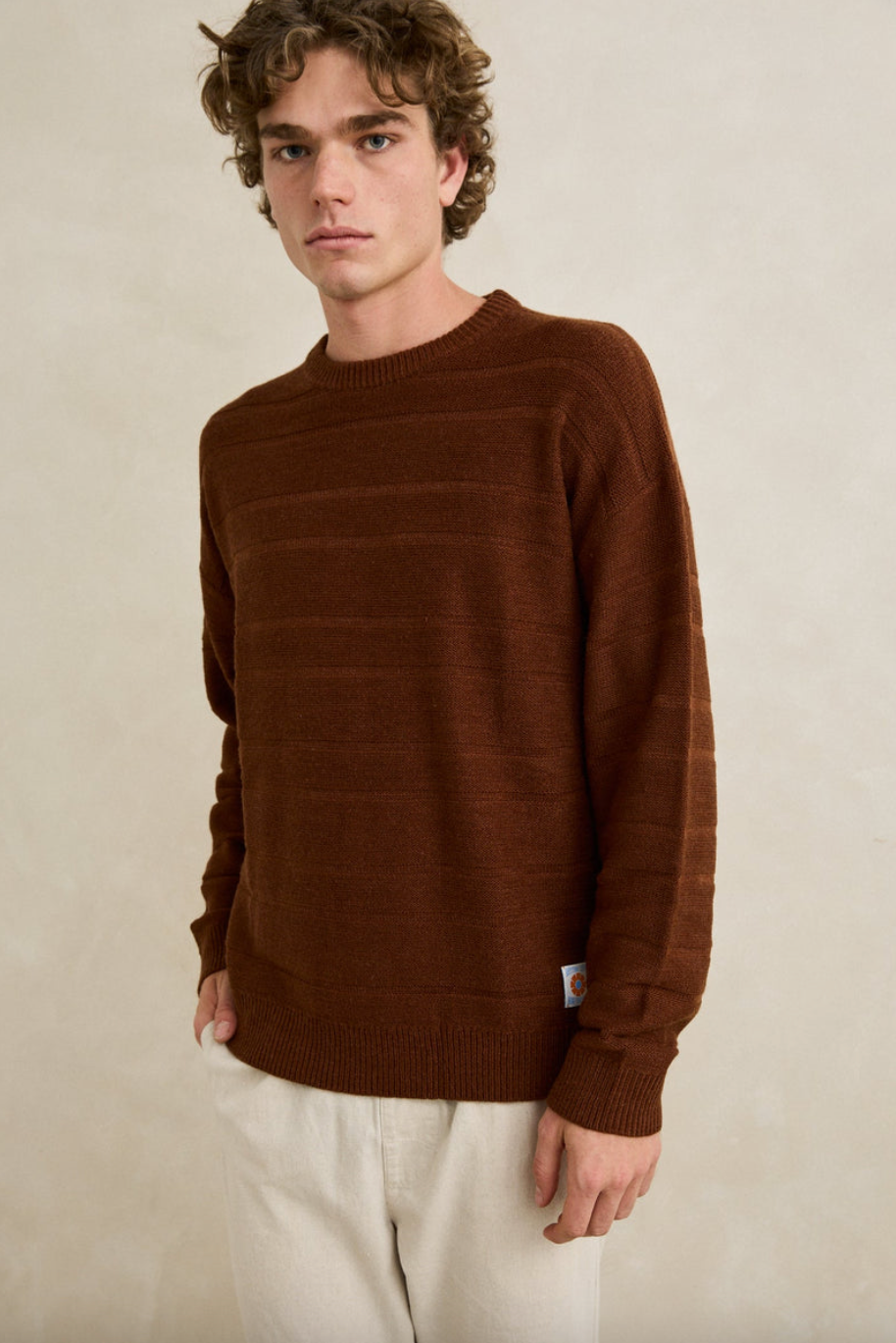 Rhythm Jackson Knit in Chestnut - front