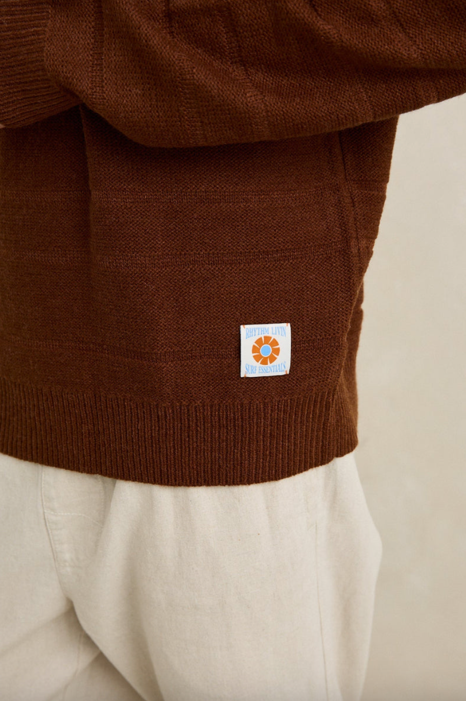 Rhythm Jackson Knit in Chestnut - logo