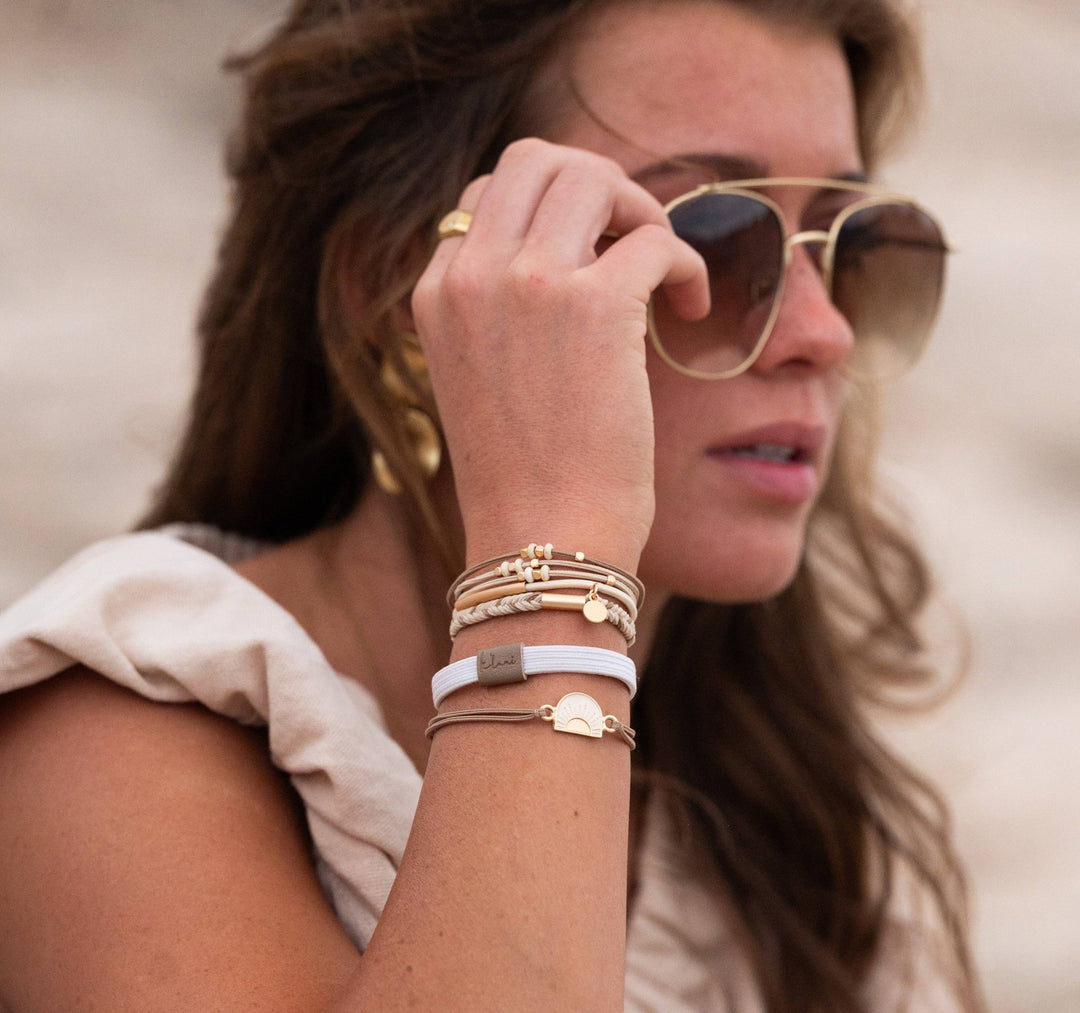 "Rise" Gold Sun Hair Tie Bracelets - Davidson Provision Co.