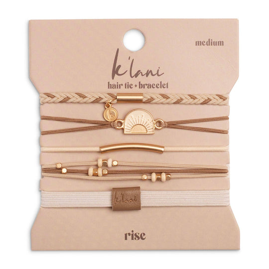 "Rise" Gold Sun Hair Tie Bracelets - Davidson Provision Co.