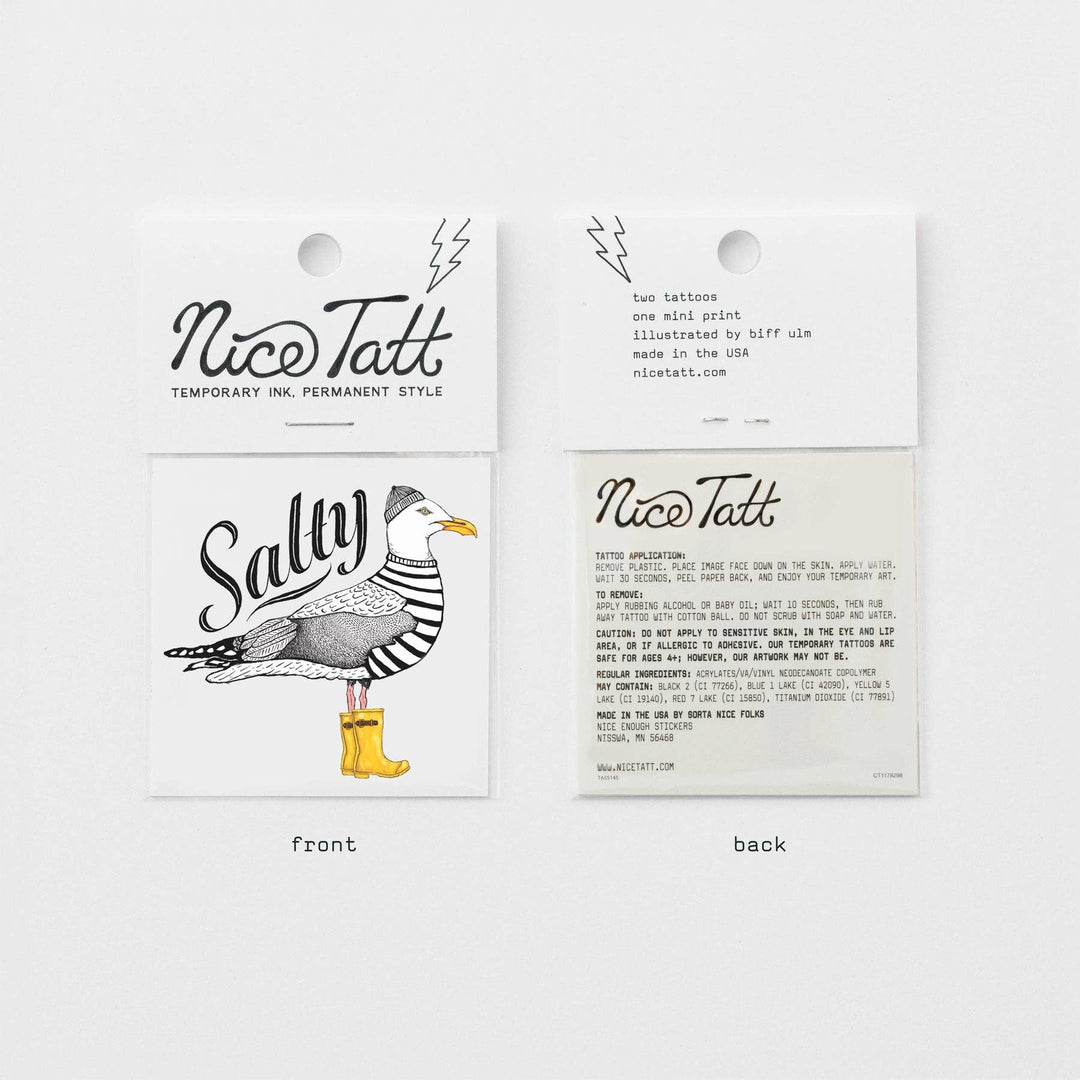 Salty Seagull - Temporary Tattoo - Davidson Provision Co.