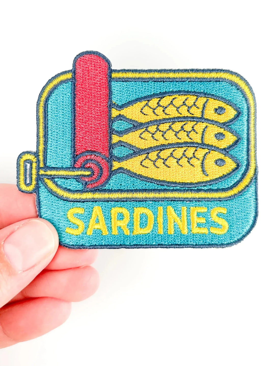 Sardines Patch – Retro Embroidered Iron-On Patch for Foodies - Davidson Provision Co.