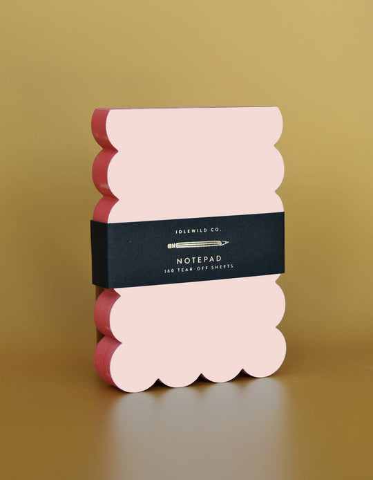 Scalloped Shaped Notepad | Peach + Persimmon Edge - Davidson Provision Co.