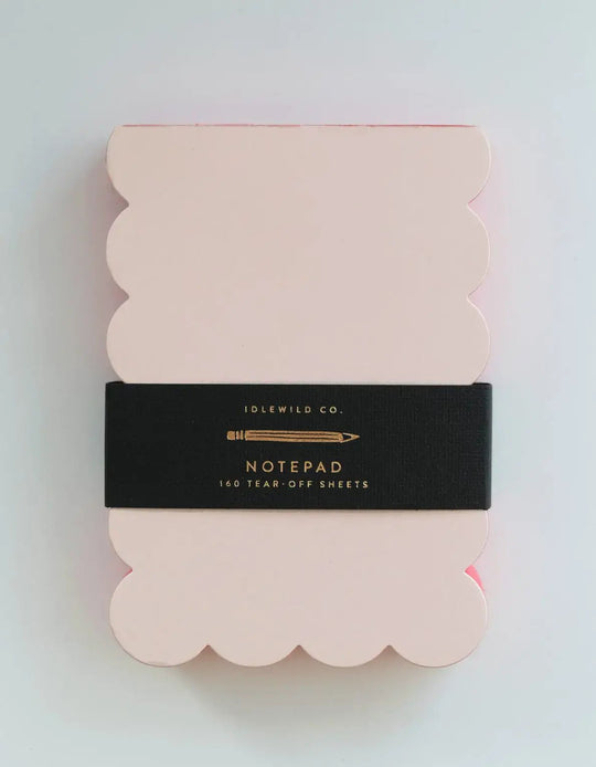 Scalloped Shaped Notepad | Peach + Persimmon Edge - Davidson Provision Co.