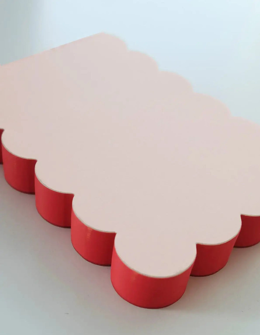Scalloped Shaped Notepad | Peach + Persimmon Edge - Davidson Provision Co.