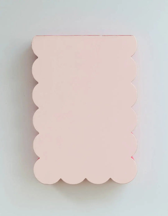 Scalloped Shaped Notepad | Peach + Persimmon Edge - Davidson Provision Co.