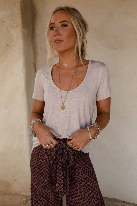 Scoop Neck Bralette Tee - Davidson Provision Co.