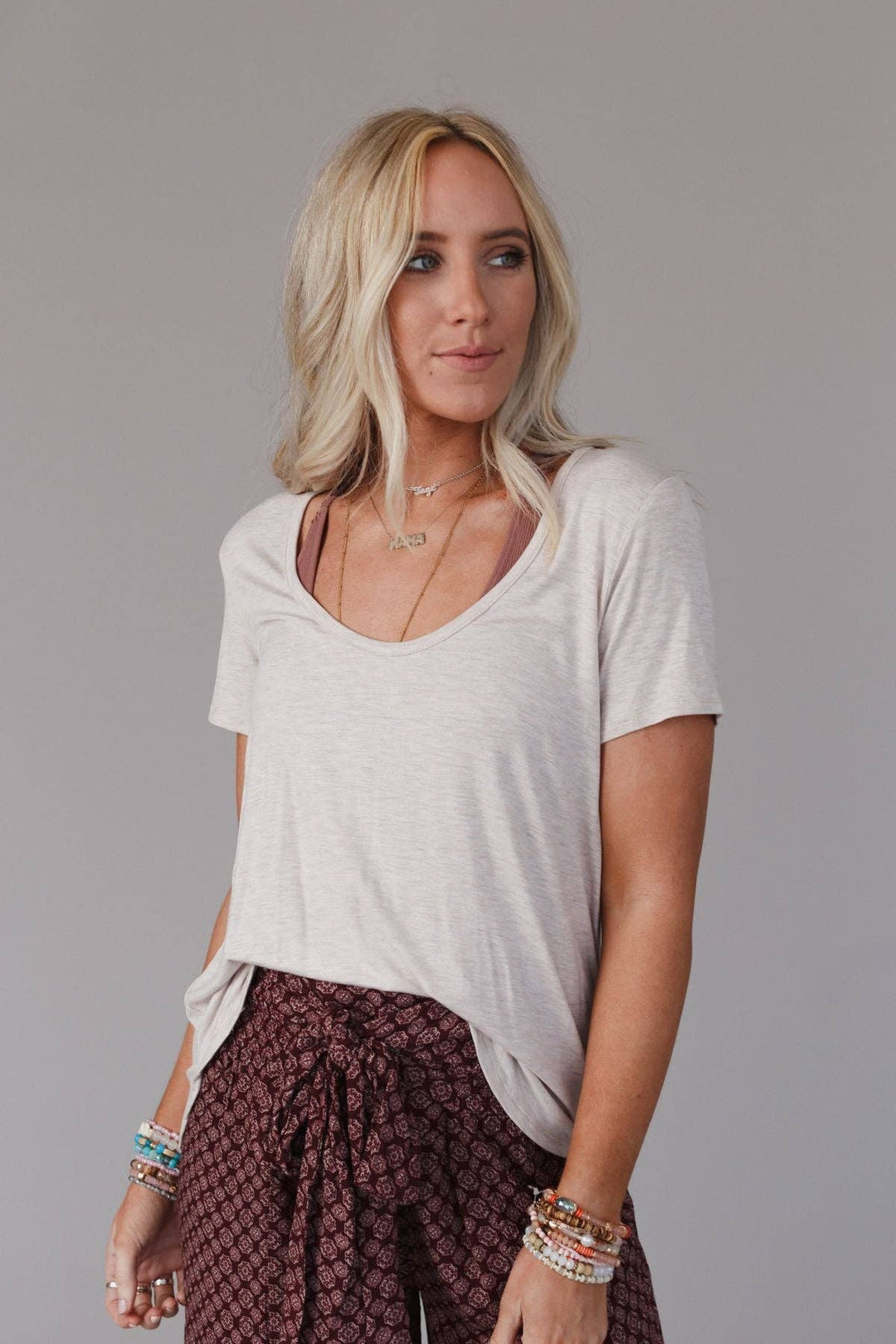 Scoop Neck Bralette Tee - Davidson Provision Co.