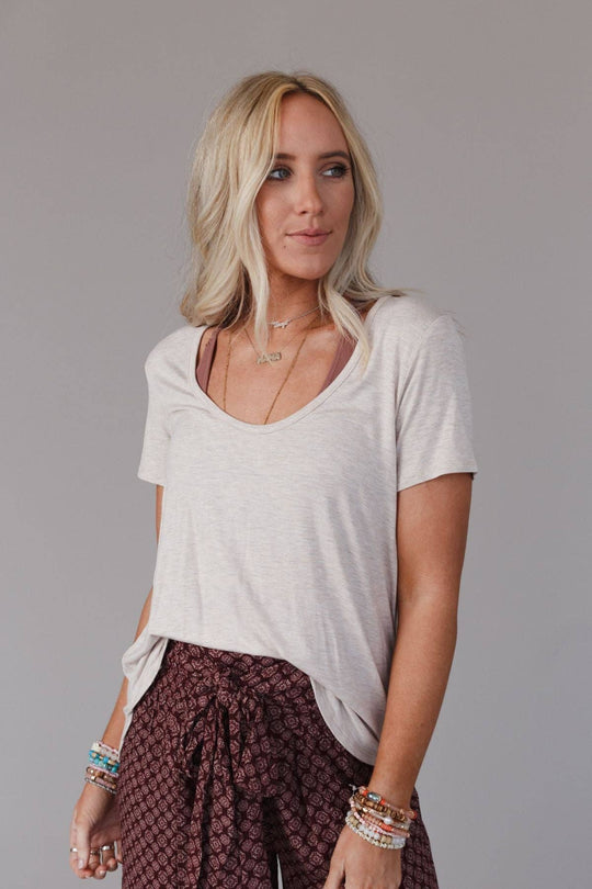 Scoop Neck Bralette Tee - Davidson Provision Co.