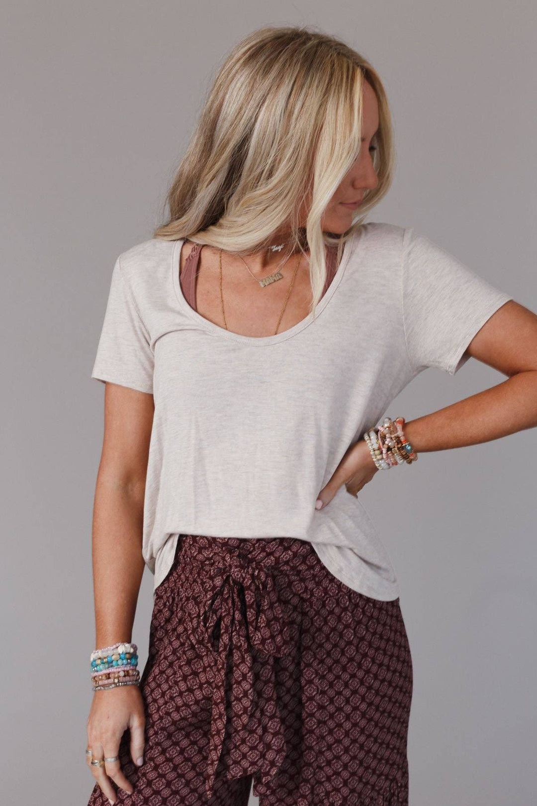 Scoop Neck Bralette Tee - Davidson Provision Co.