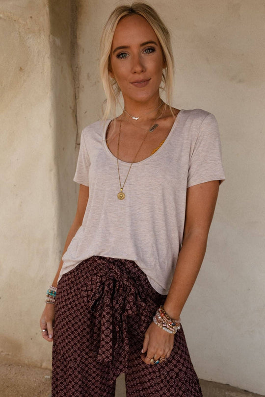 Scoop Neck Bralette Tee - Davidson Provision Co.