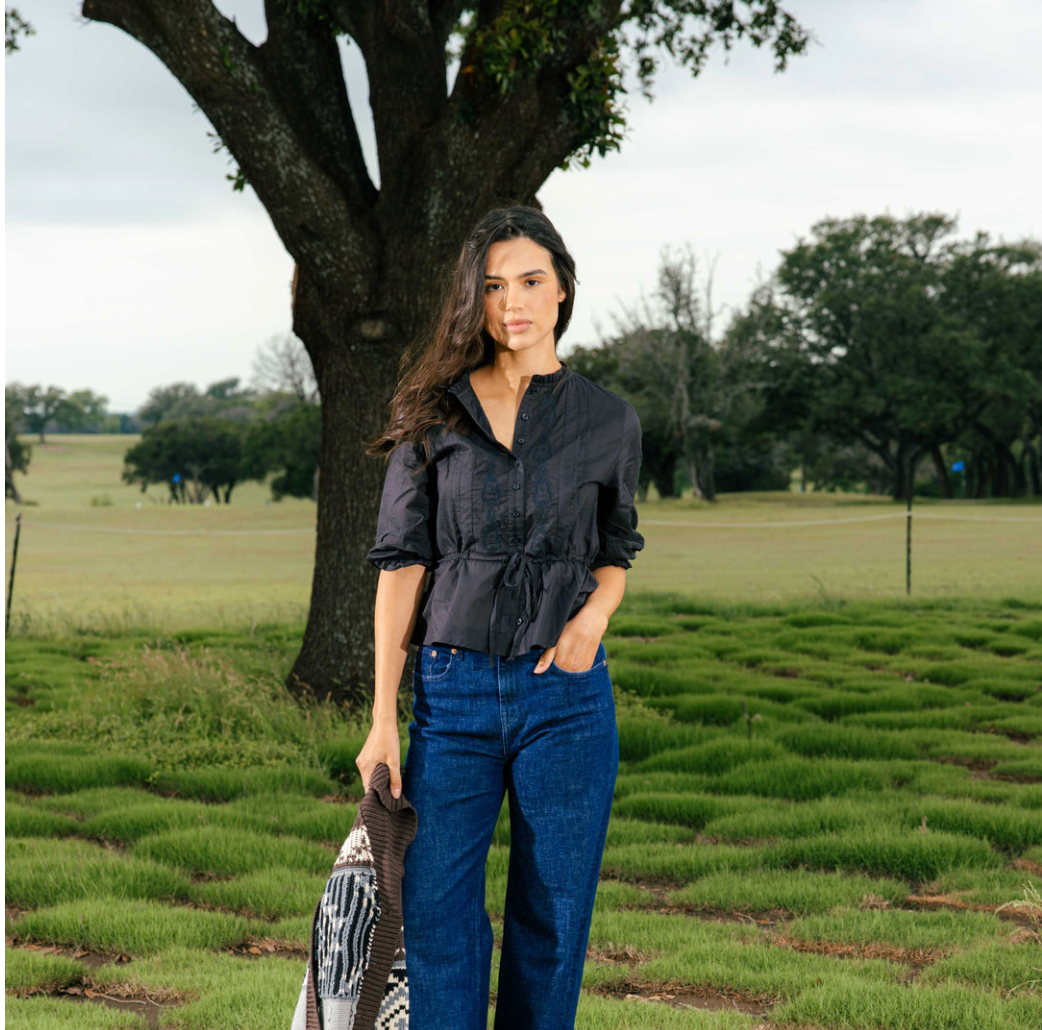 Josie Blouse in Black – lifestyle-front