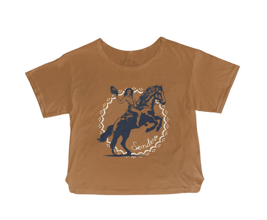 Palomino Basic Tee in Meerkat – front-flat-lay