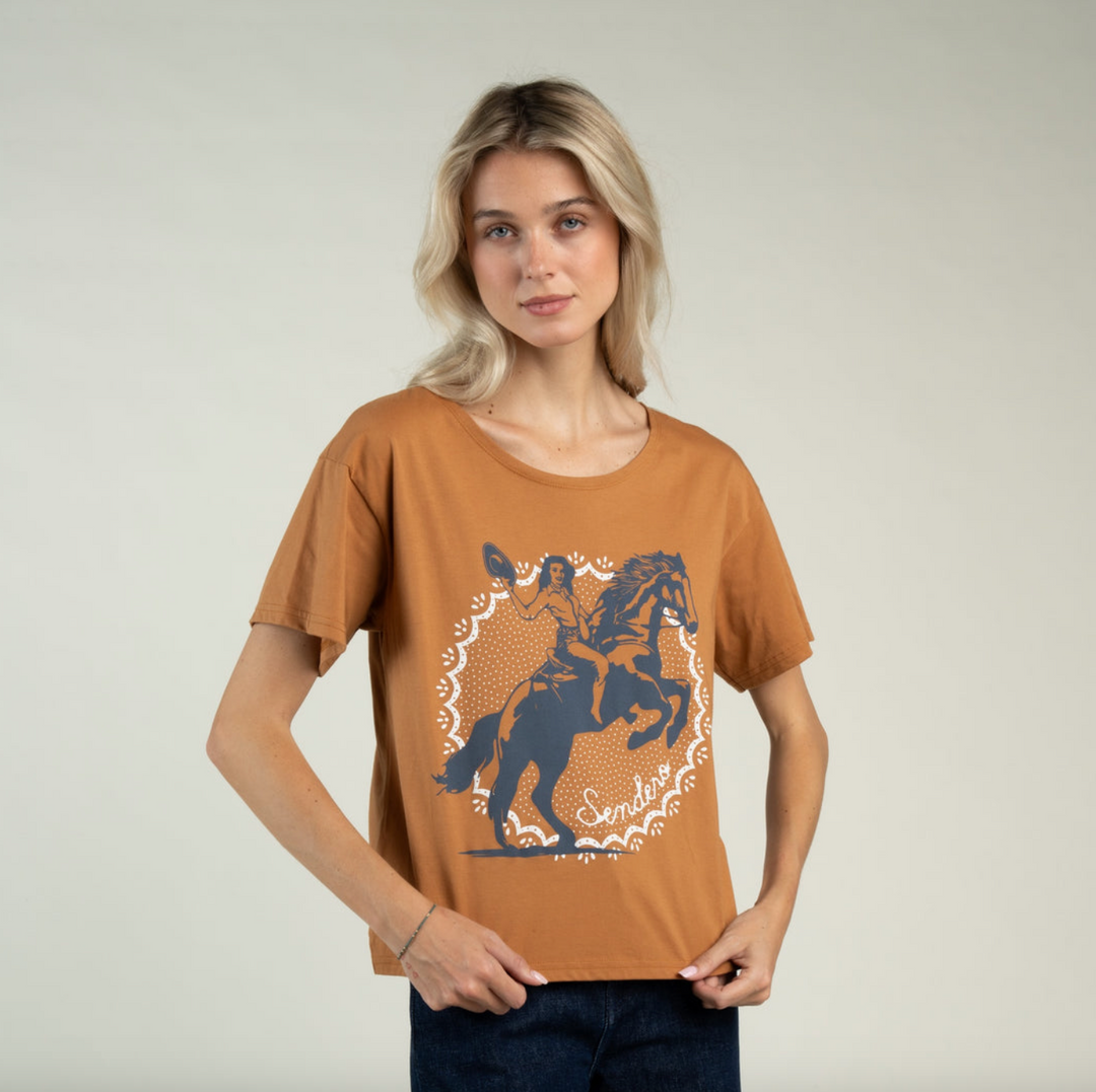 Palomino Basic Tee in Meerkat – front