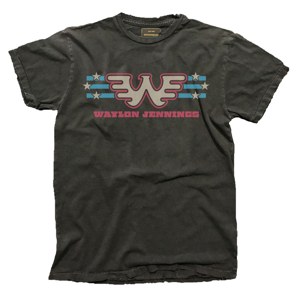 Waylon Jennings Tee — Vintage Black