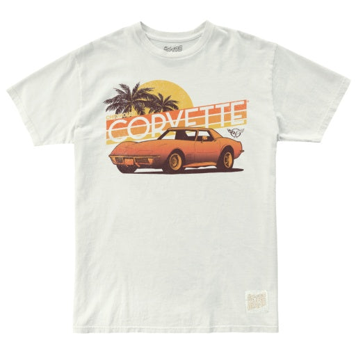 Retro Brand Corvette Tee in Vintage White, front view