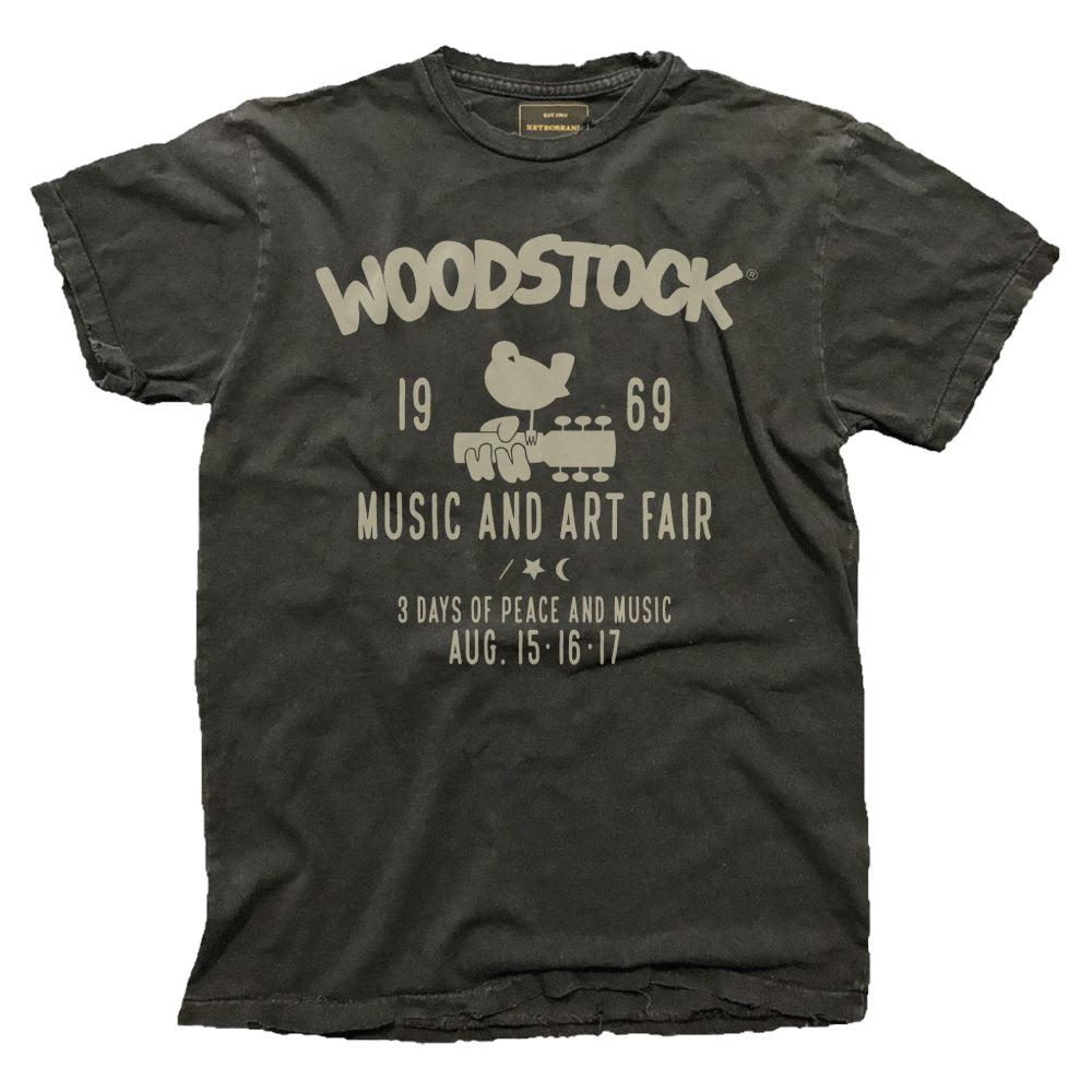 Woodstock Music and Art Fair Tee — Vintage Black