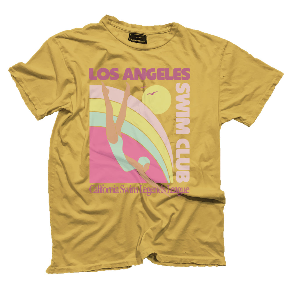 Los Angeles Swim Club Tee — Vintage Gold