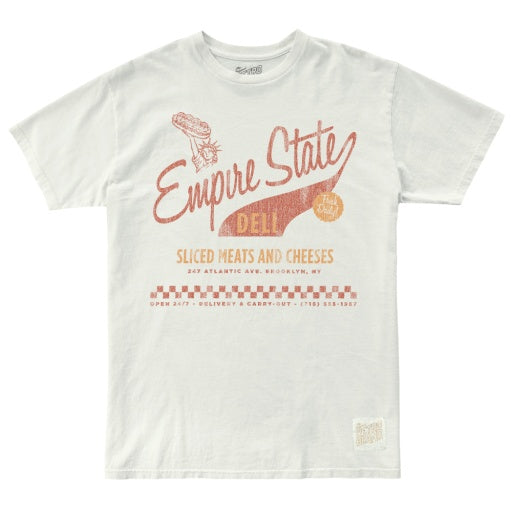 Retro Brand Empire State Deli Tee in Vintage White, front view