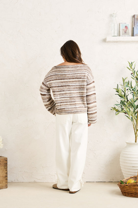 Rhythm Baklava Knit in Sand view 5