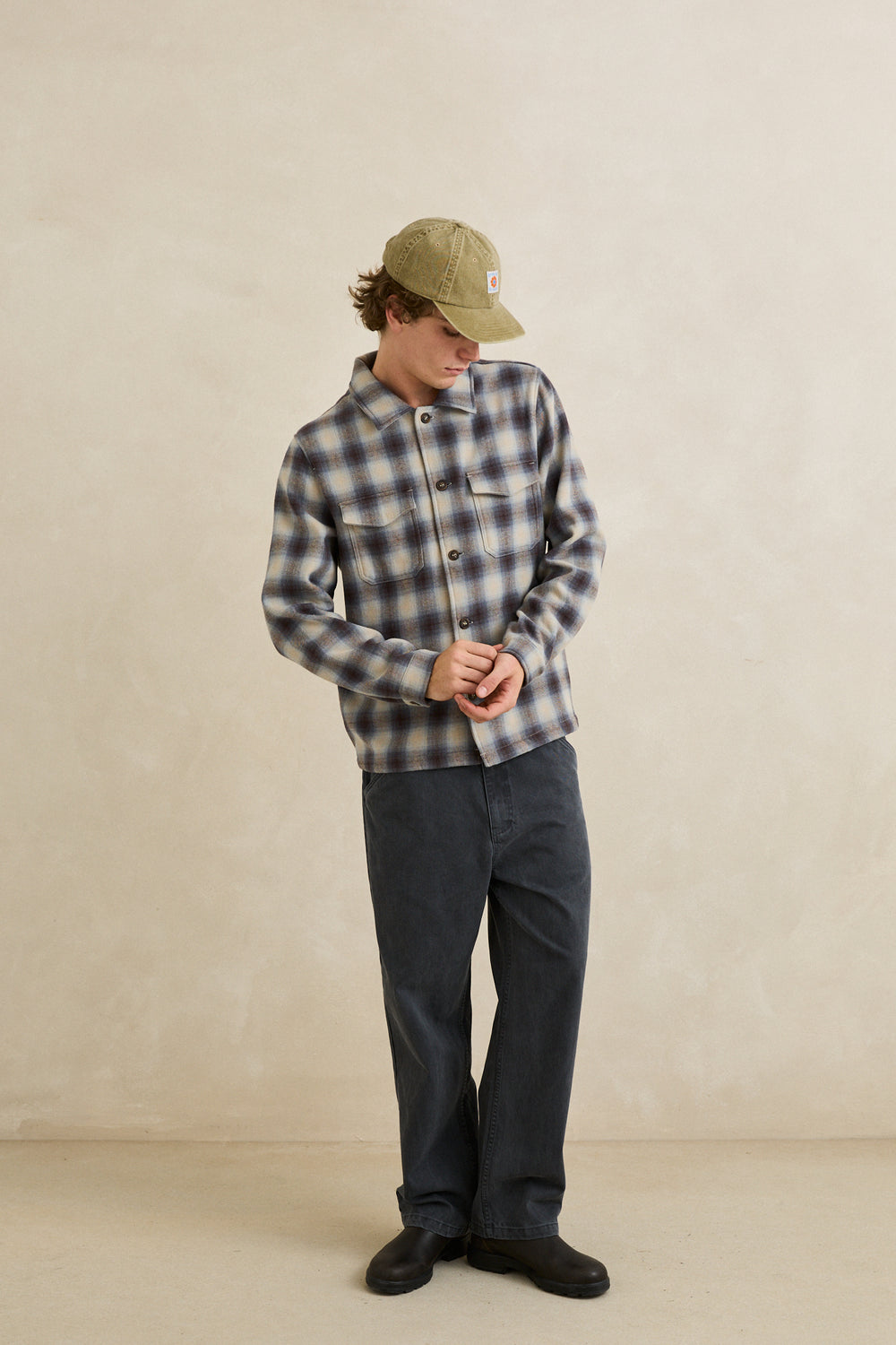 Rhythm Polar Bond Flannel in Smoke view 2