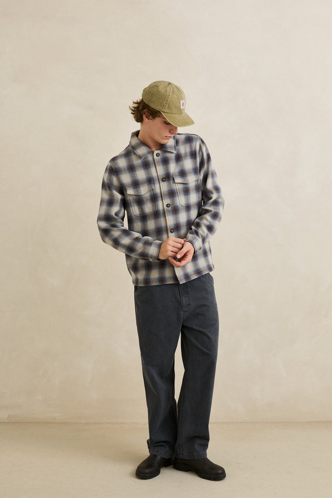 Rhythm Polar Bond Flannel in Smoke view 2