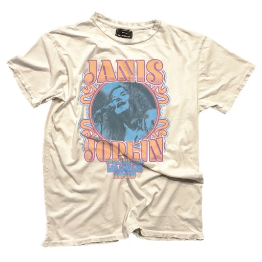 Retro Brand Janis Joplin Tee in Antique White, front view