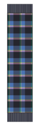 Brushed Scarf in Navy Plaid view 2