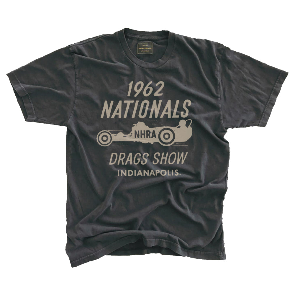 1962 NHRA Nationals Drag Show Tee — Vintage Black