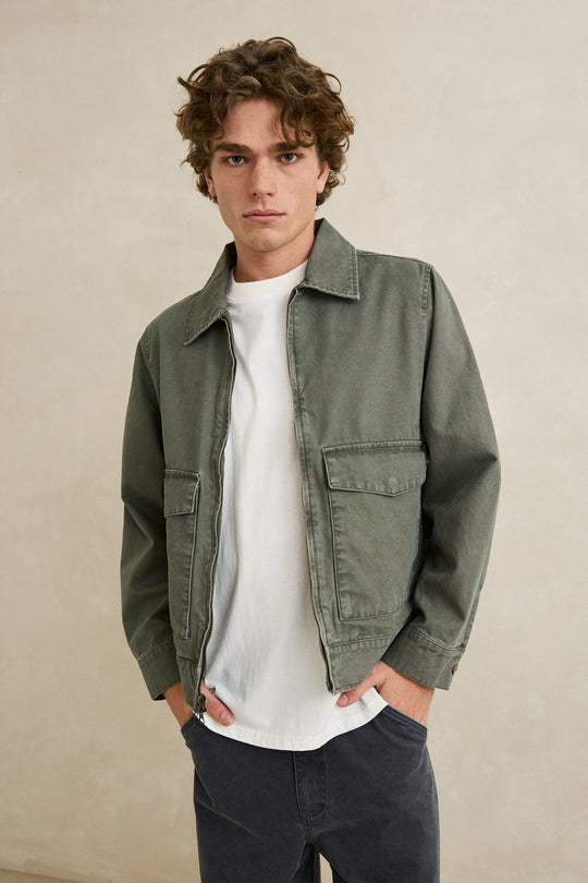 Rhythm Garage Jacket in Sage front