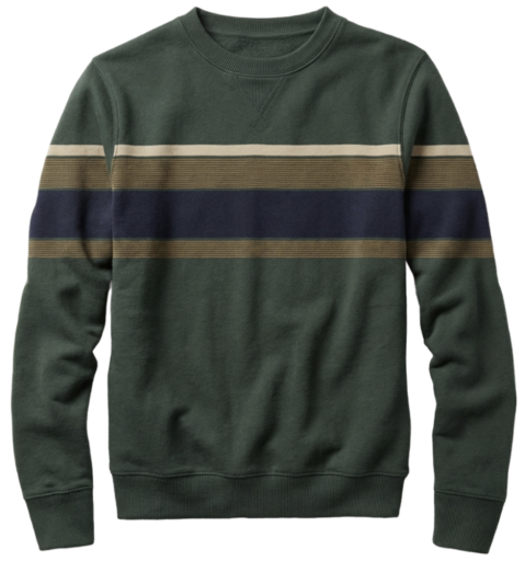 Marine Layer Relaxed Cloud 9 Terry Crewneck in Deep Forest, view 1