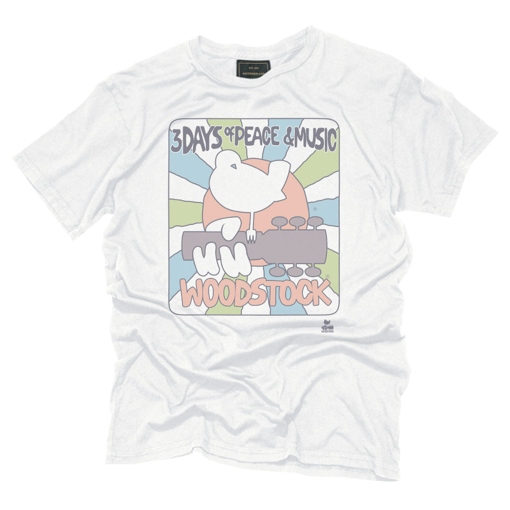 Woodstock 3 Days of Peace Tee — Antique White