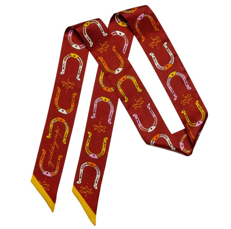 Silk Twilly Scarf - “Giddy Up” - Davidson Provision Co.