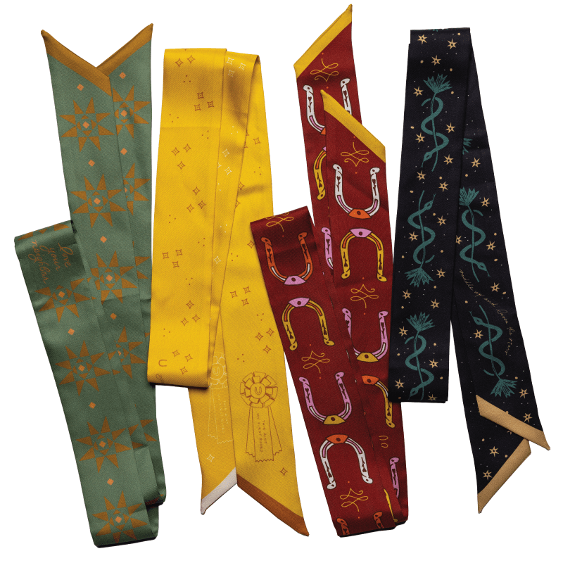 Silk Twilly Scarf - “Giddy Up” - Davidson Provision Co.