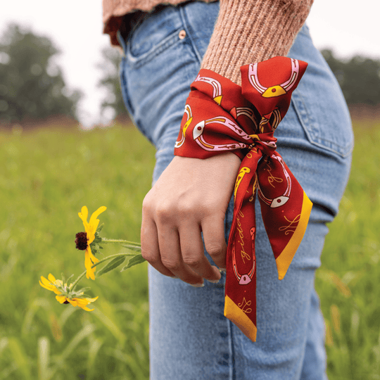 Silk Twilly Scarf - “Giddy Up” - Davidson Provision Co.