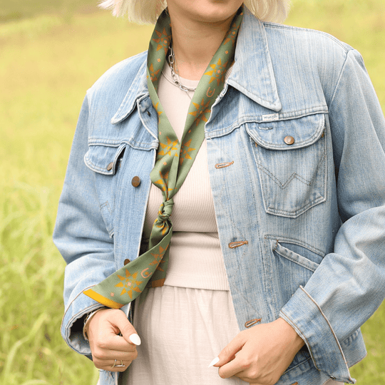 Silk Twilly Scarf - “Love Your Neighbor” - Davidson Provision Co.