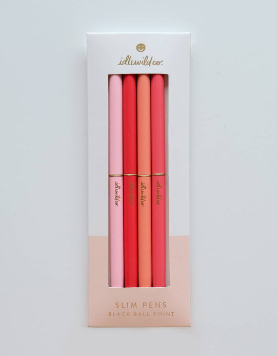 Slim Pen, Set of Four | Spectrum Poppies (Reds) - Davidson Provision Co.