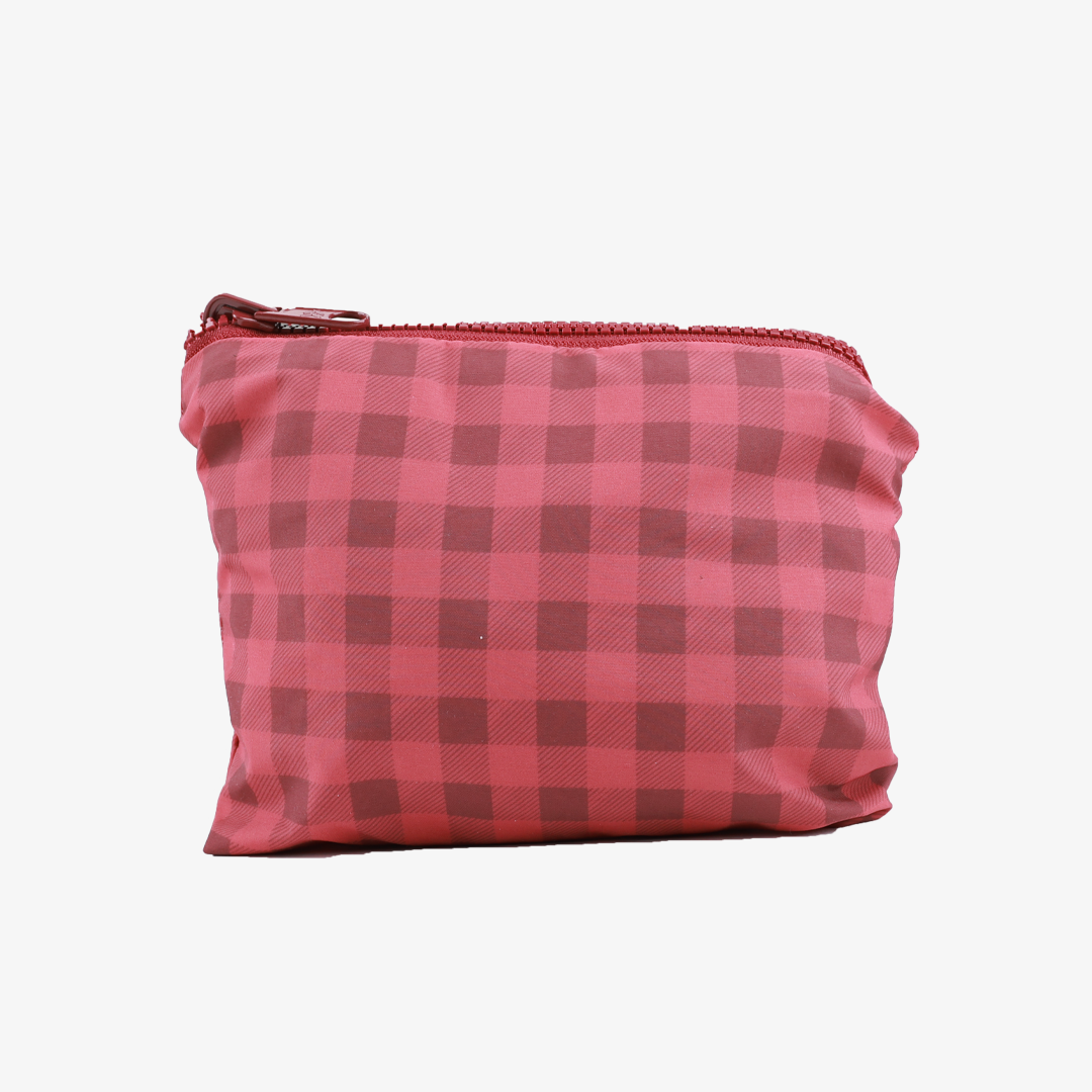 Thread Small Slouchy Shoulder Bag, Berry Gingham