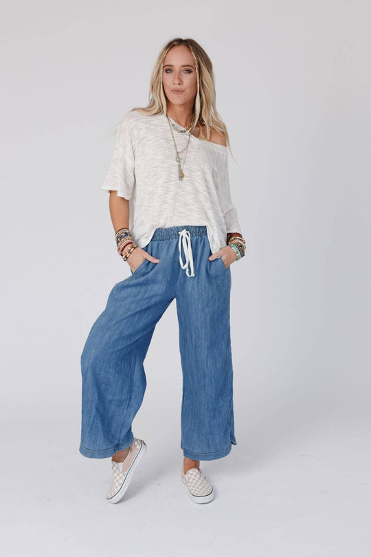 So Comfy Wide Leg Cropped Pant - Davidson Provision Co.