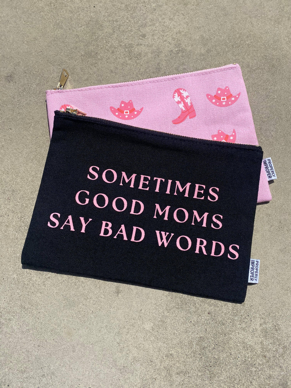 Sometimes Good Moms Say Bad Words - Canvas Pouch - Davidson Provision Co.