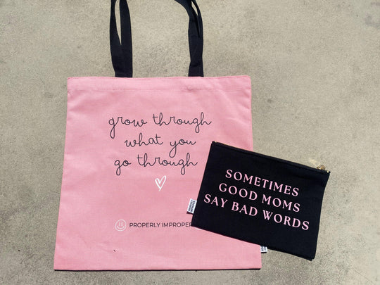Sometimes Good Moms Say Bad Words - Canvas Pouch - Davidson Provision Co.